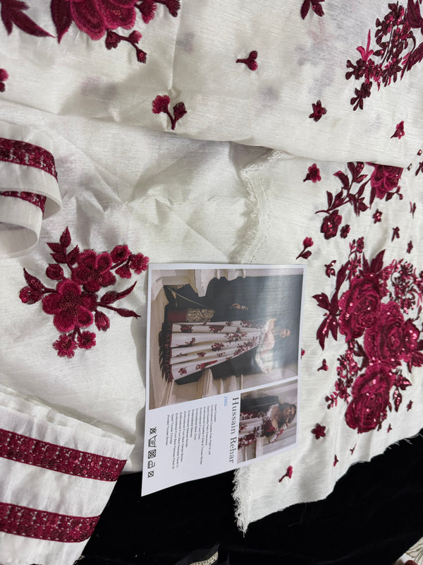 Hussain Rehar wedding edition (indian raw silk) 16 panelled