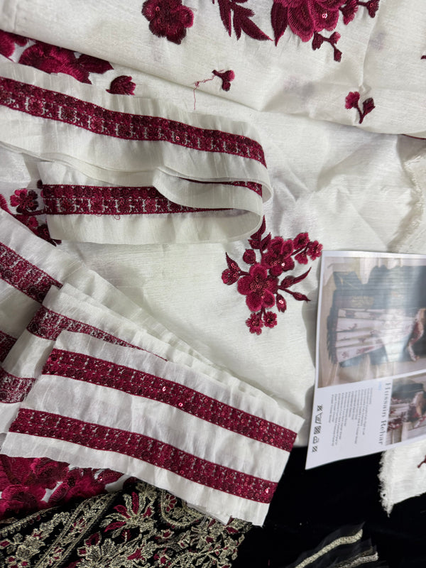 Hussain Rehar wedding edition (indian raw silk) 16 panelled
