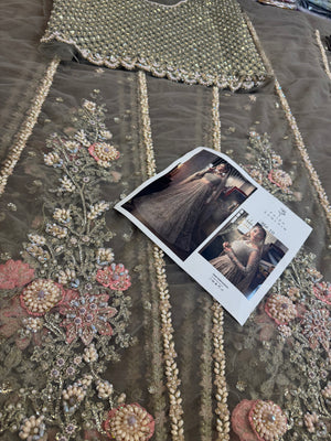 Faiza saqlain panelled maxy wedding edition 16 panelled maxy