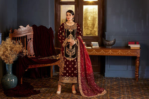 Zainab chothani meroon black Valvet collection