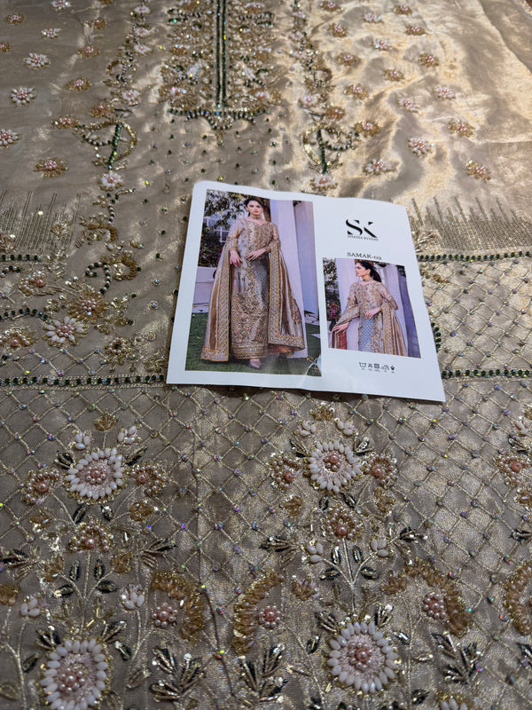 Shazia kiyani golden multi wedding edition