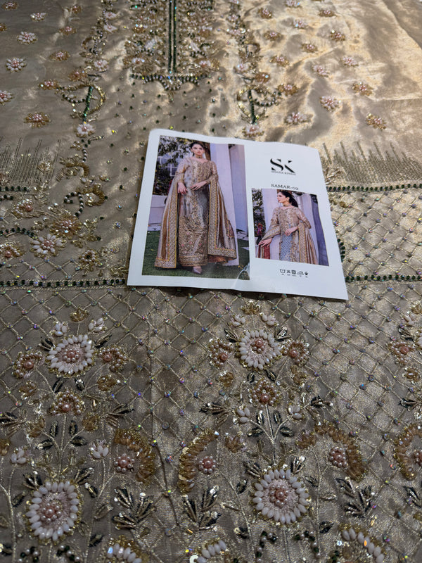 Shazia kiyani golden multi wedding edition