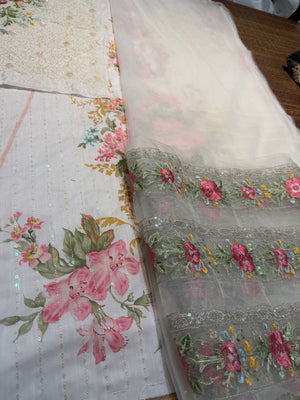 Maria b white frock soriee collection