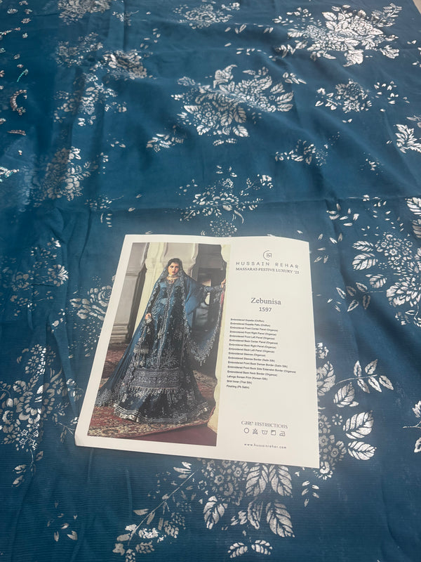 Hussain Rehar zink blue wedding edition