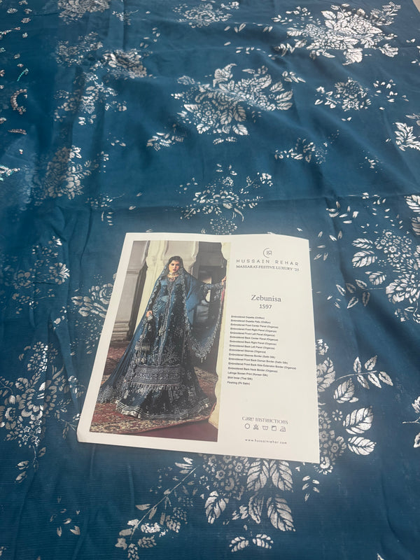 Hussain Rehar zink blue wedding edition