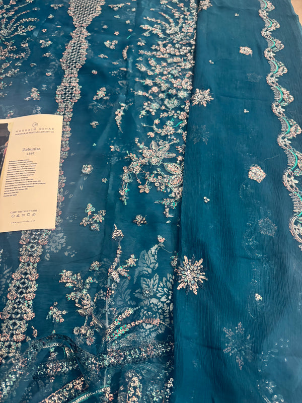 Hussain Rehar zink blue wedding edition