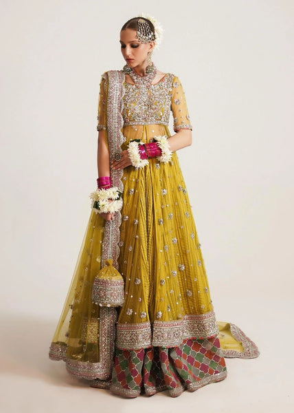 Hussain Rehar yellow handmade wedding edition