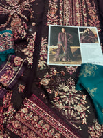 Hussain Rehar purple chiffon wedding edition