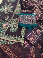 Hussain Rehar purple chiffon wedding edition