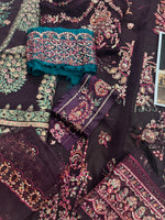 Hussain Rehar purple chiffon wedding edition