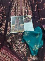 Hussain Rehar purple chiffon wedding edition