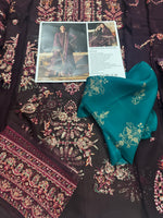 Hussain Rehar purple chiffon wedding edition