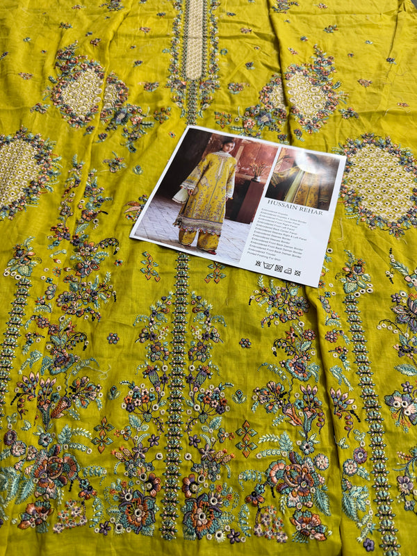 Hussain Rehar yellow lawn 2026