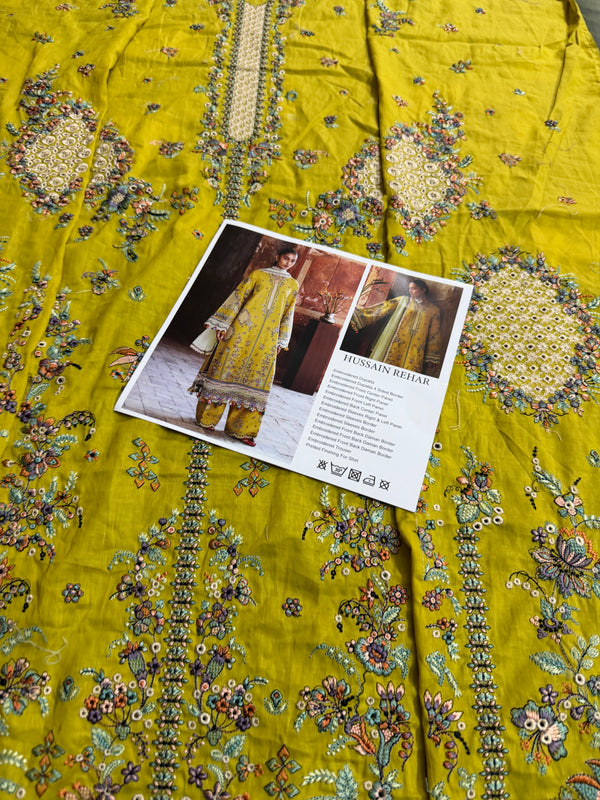 Hussain Rehar yellow lawn 2026