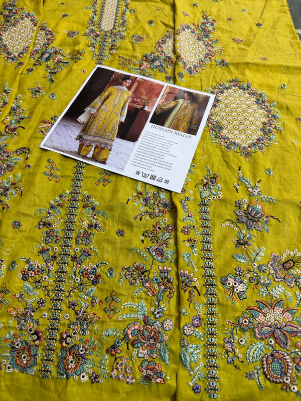 Hussain Rehar yellow lawn 2026