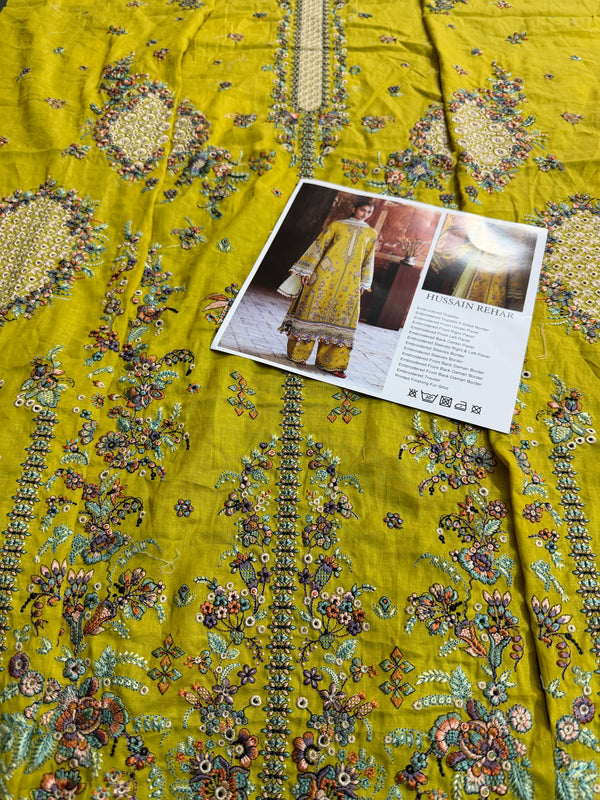 Hussain Rehar yellow lawn 2026