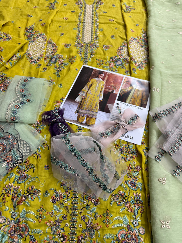 Hussain Rehar yellow lawn 2026