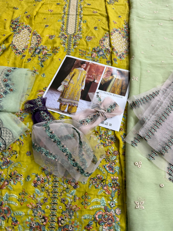 Hussain Rehar yellow lawn 2026