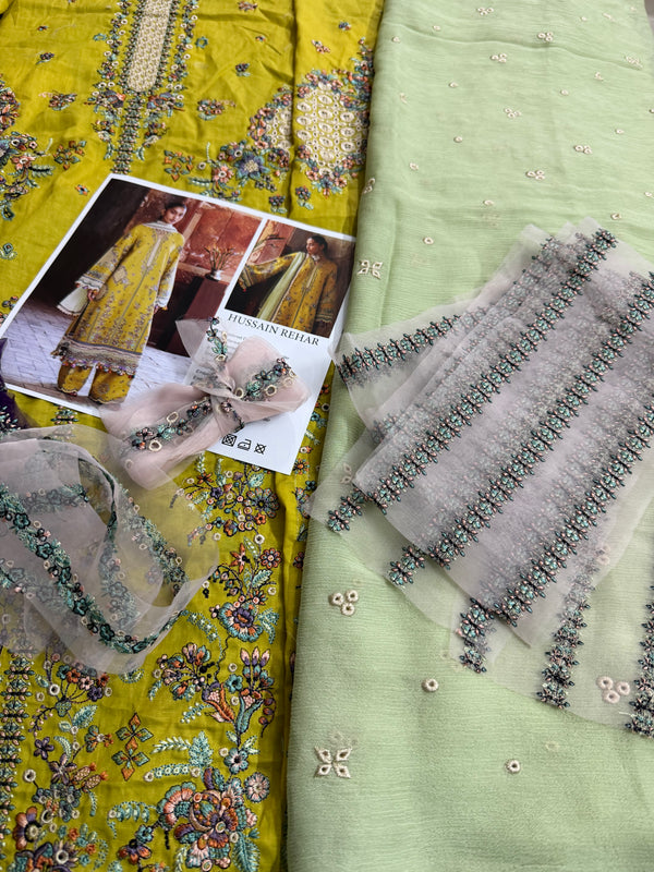 Hussain Rehar yellow lawn 2026