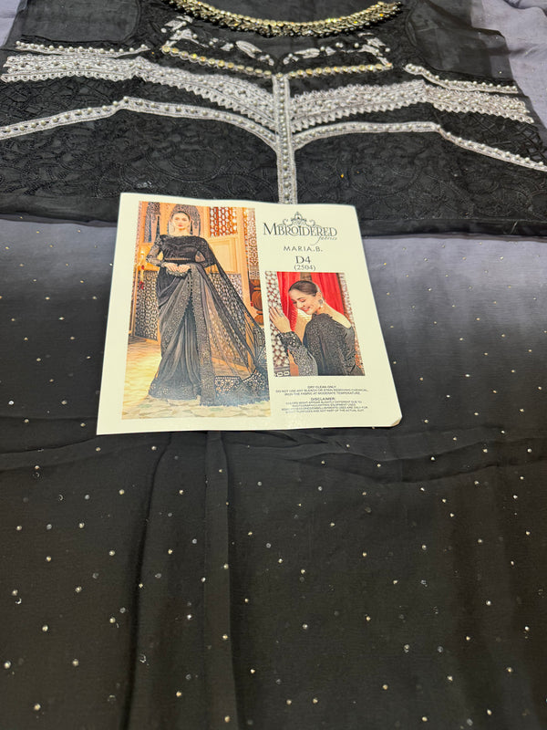 Maria b black saree 
Brand Maria b