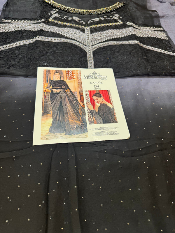 Maria b black saree 
Brand Maria b