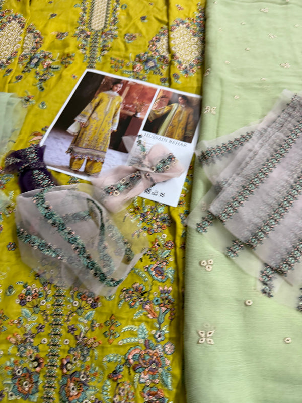 Hussain Rehar yellow lawn 2026