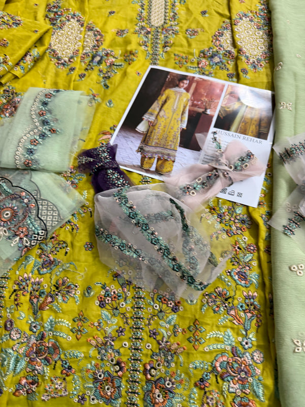 Hussain Rehar yellow lawn 2026
