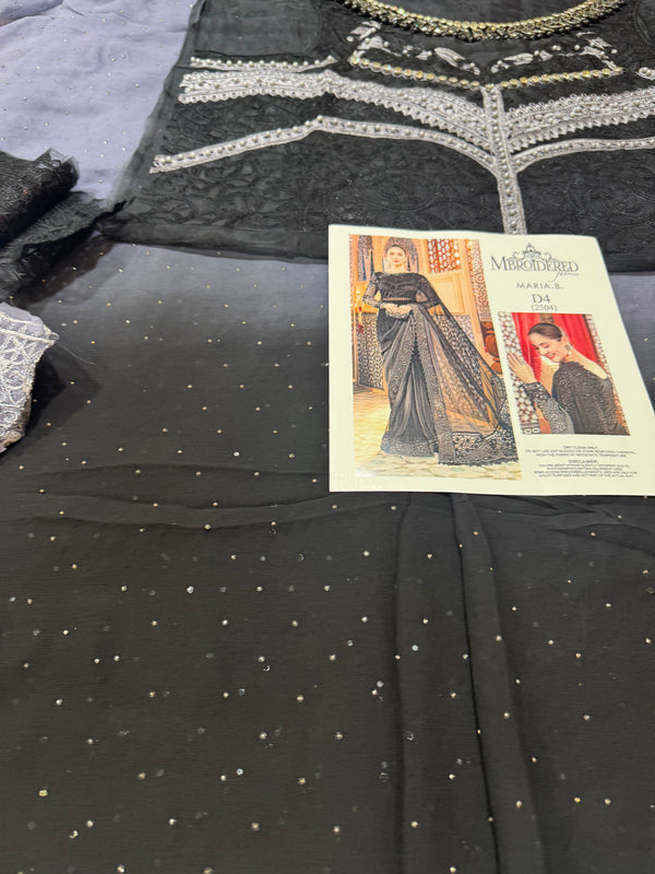 Maria b black saree 
Brand Maria b