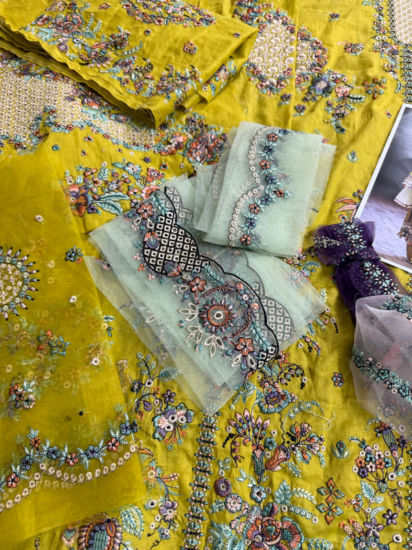 Hussain Rehar yellow lawn 2026