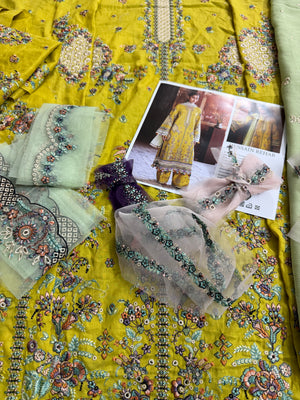 Hussain Rehar yellow lawn 2026