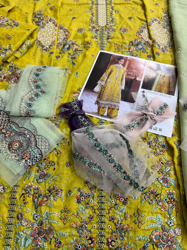 Hussain Rehar yellow lawn 2026