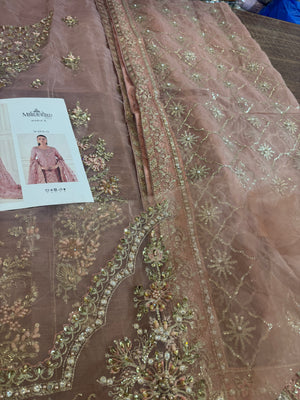 Maria B pink chiffon wedding edition