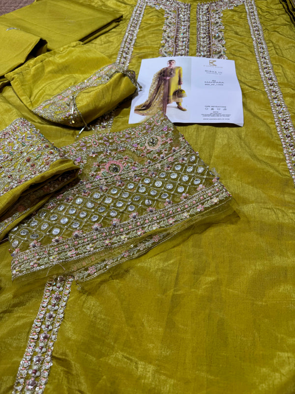 Hussain rehar yellow wedding edition