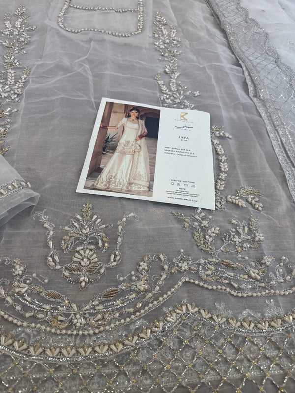 Kanwal Malik white chiffon wedding edition