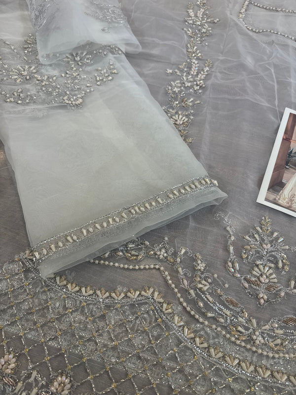 Kanwal Malik white chiffon wedding edition