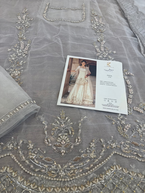 Kanwal Malik white chiffon wedding edition