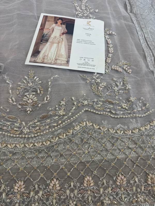 Kanwal Malik white chiffon wedding edition