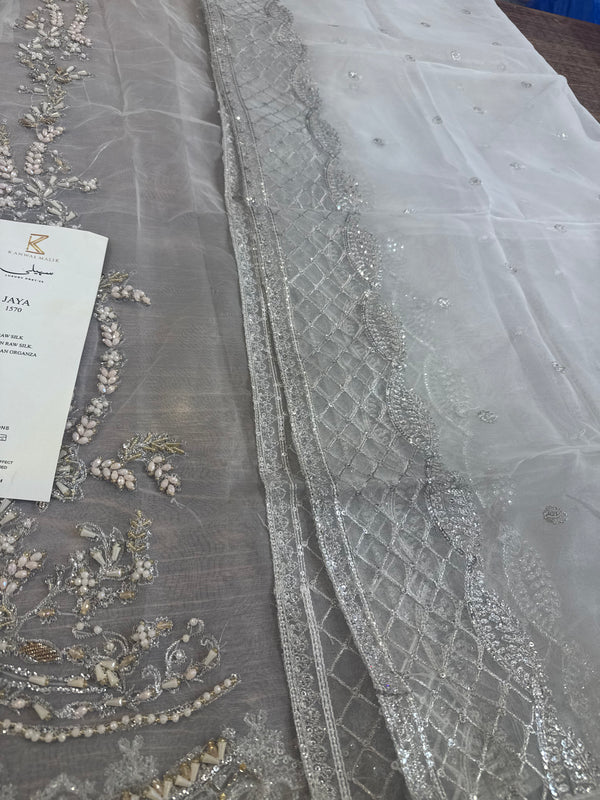 Kanwal Malik white chiffon wedding edition