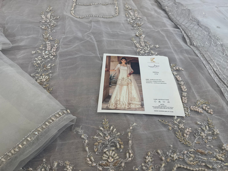 Kanwal Malik white chiffon wedding edition