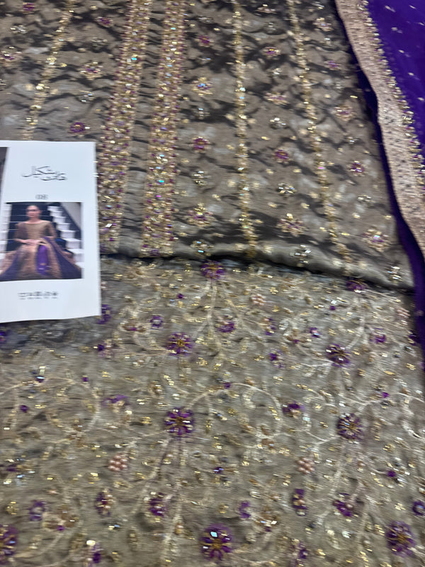 Haris Shakeel mesori purple dopata wedding edition