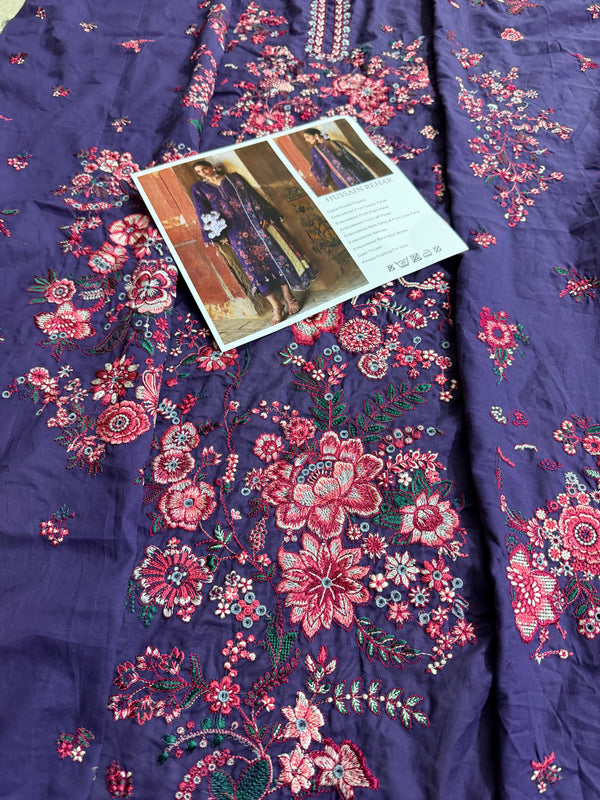 Hussain Rehar purple lawn 2026