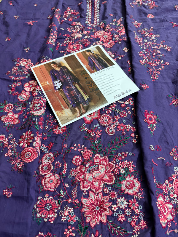 Hussain Rehar purple lawn 2026