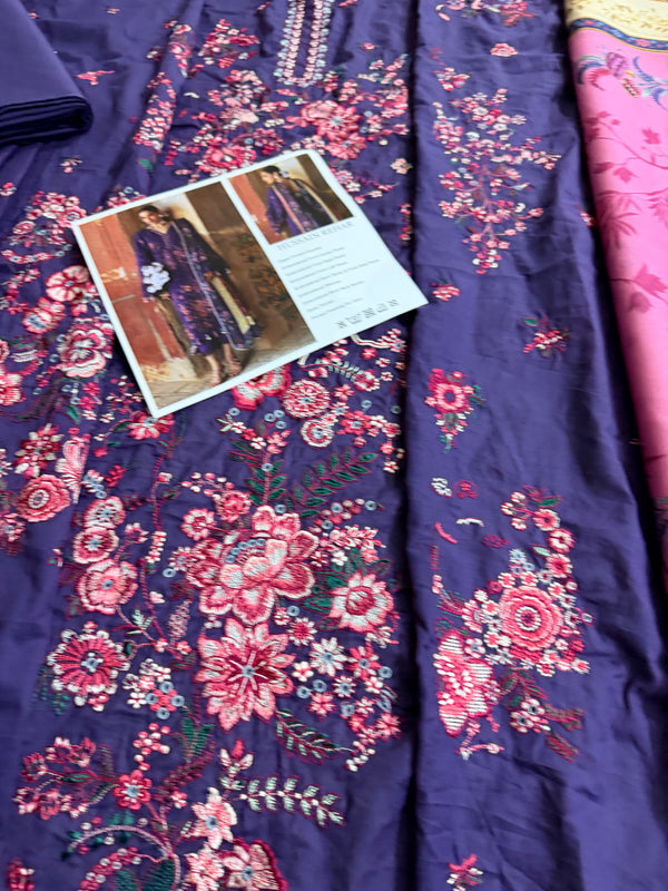 Hussain Rehar purple lawn 2026