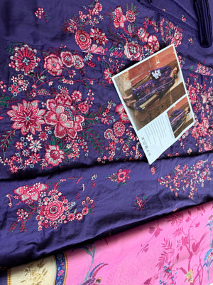 Hussain Rehar purple lawn 2026