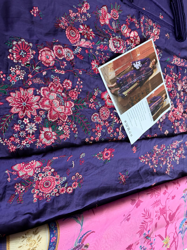 Hussain Rehar purple lawn 2026