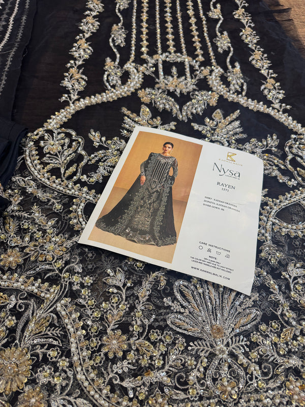 Kanwal Malik black bridal wedding edition