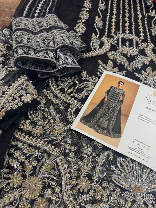 Kanwal Malik black bridal wedding edition
