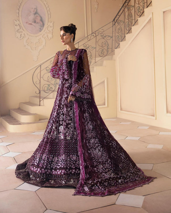 Republic Womenwear purple bridal wedding chiffon