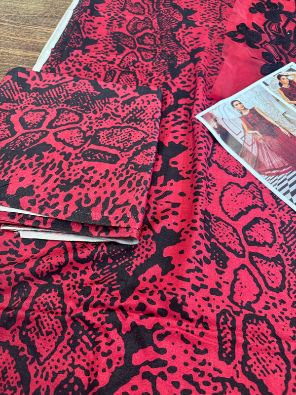 Maria b mprint red black winter collection