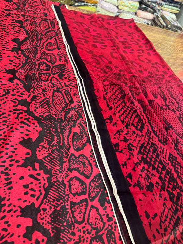 Maria b mprint red black winter collection